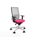 Horna sincro malla blanca similpiel rosa brazos 1D base blanca  ruedas 65mm nailon