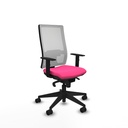 Horna sincro malla blanca similpiel rosa brazos 1D base piramidal  ruedas 65mm nailon