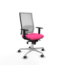 Horna sincro malla blanca similpiel rosa brazos 1D base aluminio  ruedas 65mm engomadas