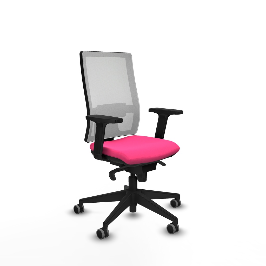 Horna sincro malla blanca similpiel rosa brazos 2D base piramidal  ruedas 65mm engomadas