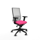 Horna sincro malla blanca similpiel rosa brazos 2D base piramidal  ruedas 65mm engomadas