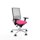 Horna sincro malla blanca similpiel rosa brazos 3D base blanca  ruedas 65mm engomadas