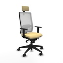 Horna sincro malla blanca similpiel crema brazos 1D base piramidal cabecero 2D ruedas 65mm nailon
