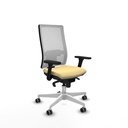 Horna sincro malla blanca similpiel crema brazos 3D base blanca  ruedas 65mm engomadas