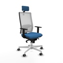 Horna sincro malla blanca similpiel azul claro brazos 1D base blanca cabecero 2D ruedas 65mm engomadas
