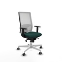 Horna sincro malla blanca similpiel verde botella brazos 1D base blanca  ruedas 65mm engomadas