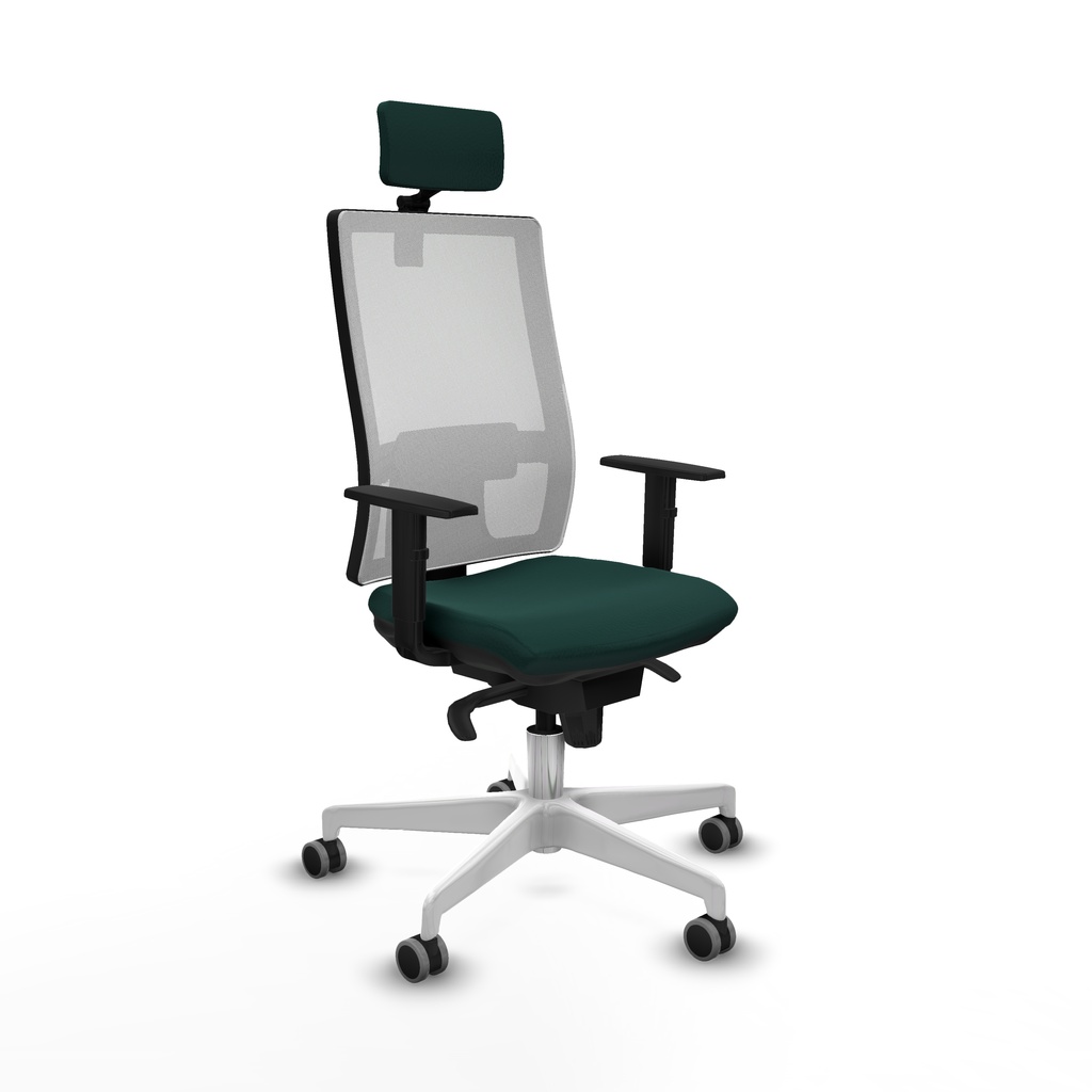 Horna sincro malla blanca similpiel verde botella brazos 1D base blanca cabecero 2D ruedas 65mm engomadas
