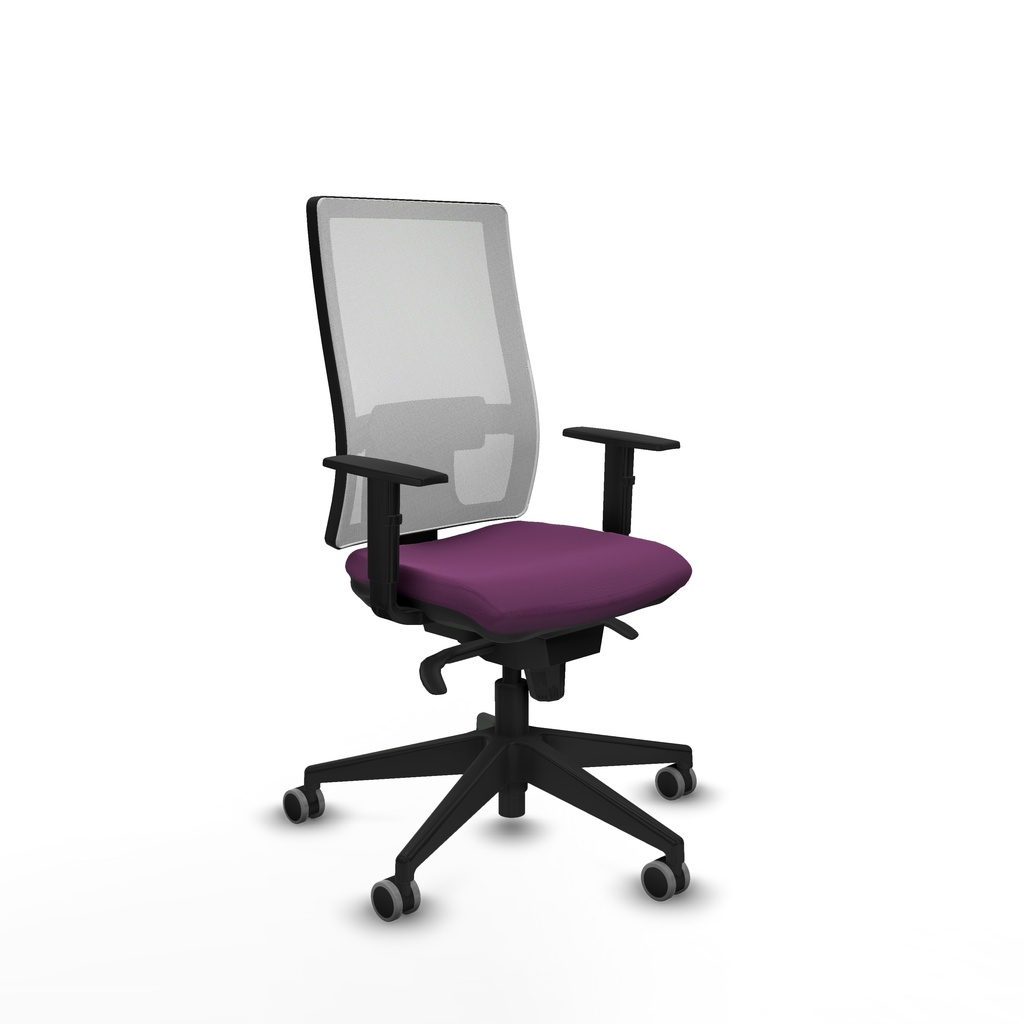 Horna sincro malla blanca similpiel morado brazos 1D base piramidal  ruedas 65mm engomadas