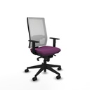 Horna sincro malla blanca similpiel morado brazos 1D base piramidal  ruedas 65mm nailon