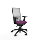 Horna sincro malla blanca similpiel morado brazos 2D base piramidal  ruedas 65mm nailon