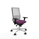 Horna sincro malla blanca similpiel morado brazos 3D base blanca  ruedas 65mm nailon