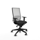 Horna sincro malla blanca similpiel negro brazos 1D base piramidal  ruedas 65mm engomadas