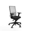 Horna sincro malla blanca similpiel negro brazos 2D base piramidal  ruedas 65mm engomadas
