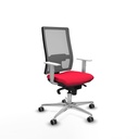 Horna sincro malla gris bali rojo brazos blancos base aluminio  ruedas 65mm engomadas