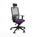 Horna sincro malla gris bali morado brazos 1D base piramidal cabecero 2D ruedas 65mm engomadas