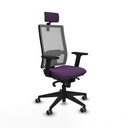 Horna sincro malla gris bali morado brazos 2D base piramidal cabecero 2D ruedas 65mm engomadas