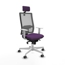 Horna sincro malla gris bali morado brazos blancos base blanca cabecero 2D ruedas 65mm engomadas