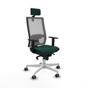 Horna sincro malla gris similpiel verde botella brazos 1D base blanca cabecero 2D ruedas 65mm engomadas
