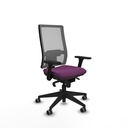 Horna sincro malla gris similpiel morado brazos 3D base piramidal  ruedas 65mm engomadas