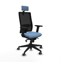 Horna sincro malla negra bali azul cielo brazos 2D base piramidal cabecero 2D ruedas 65mm engomadas