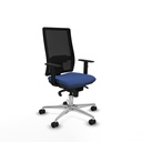 Horna sincro malla negra bali azul marino brazos 1D base aluminio  ruedas 65mm nailon