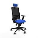 Horna sincro malla negra bali azul brazos 2D base piramidal cabecero 2D ruedas 65mm engomadas