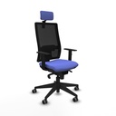 Horna sincro malla negra bali azul claro brazos 1D base piramidal cabecero 2D ruedas 65mm engomadas