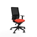 Horna sincro malla negra bali naranja oscuro brazos 1D base piramidal  ruedas 65mm engomadas