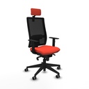 Horna sincro malla negra bali naranja oscuro brazos 1D base piramidal cabecero 2D ruedas 65mm engomadas