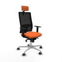 Horna sincro malla negra bali naranja brazos 1D base aluminio cabecero 2D ruedas 65mm engomadas