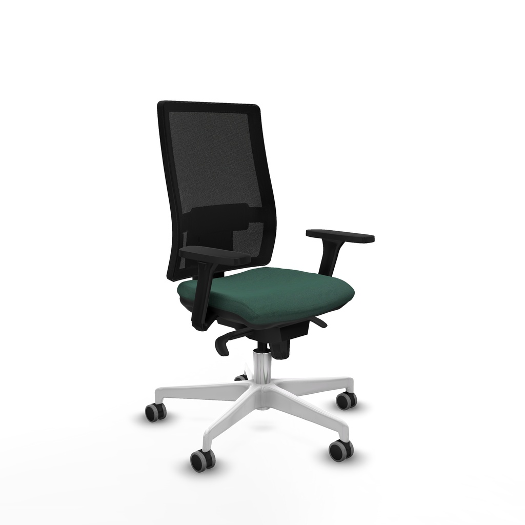 Horna sincro malla negra bali verde botella brazos 3D base blanca  ruedas 65mm engomadas