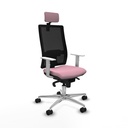 Horna sincro malla negra bali rosa brazos blancos base aluminio cabecero 2D ruedas 65mm nailon