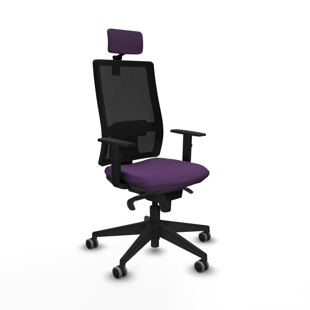 Horna sincro malla negra bali morado brazos 1D base piramidal cabecero 2D ruedas 65mm engomadas