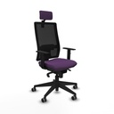 Horna sincro malla negra bali morado brazos 1D base piramidal cabecero 2D ruedas 65mm engomadas