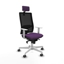 Horna sincro malla negra bali morado brazos blancos base blanca cabecero 2D ruedas 65mm engomadas