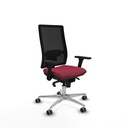 Horna sincro malla negra bali granate brazos 3D base aluminio  ruedas 65mm engomadas