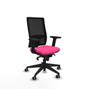 Horna sincro malla negra similpiel rosa brazos 2D base piramidal  ruedas 65mm engomadas