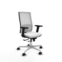 Horna traslack malla blanca bali blanco brazos 2D base aluminio  ruedas 65mm nailon