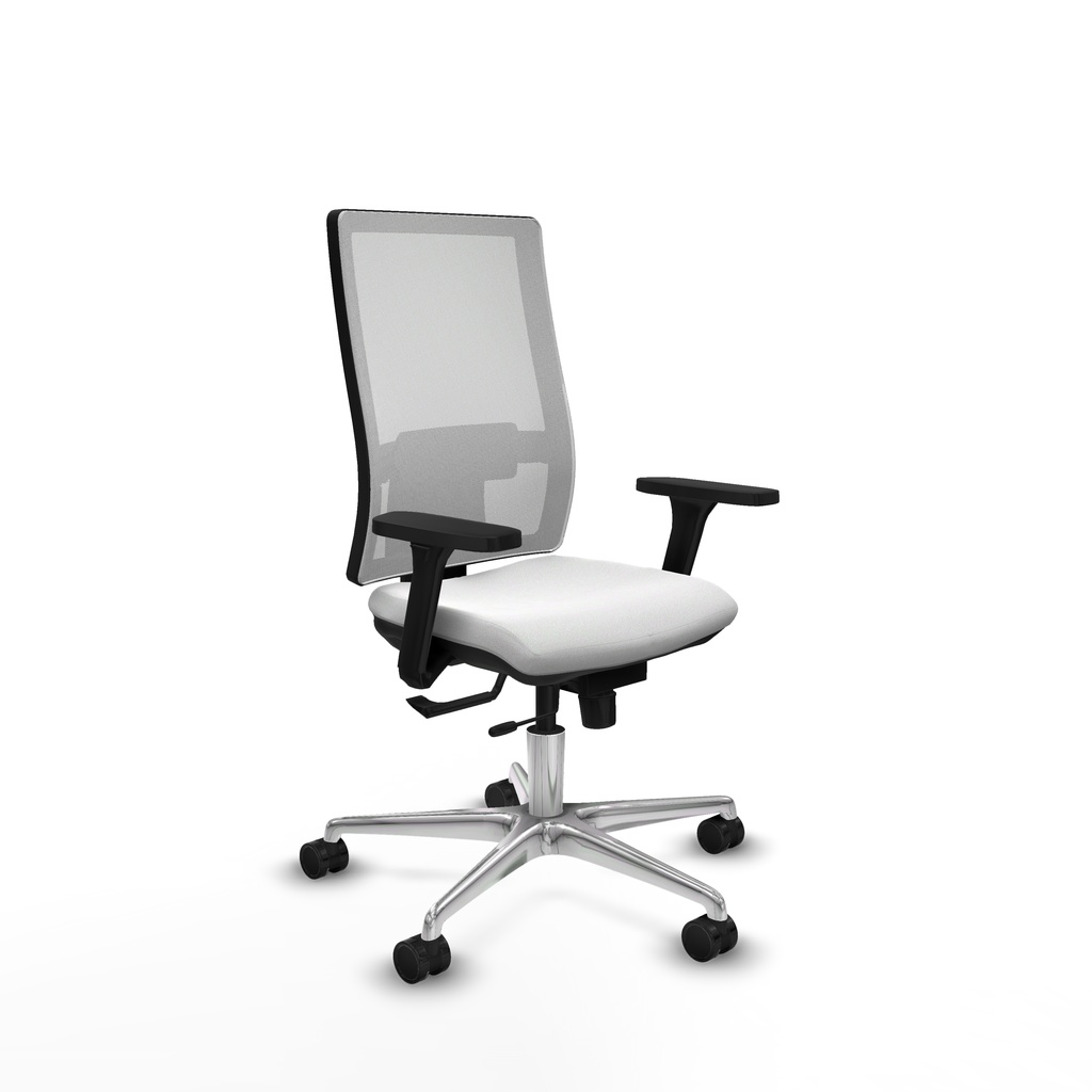 Horna traslack malla blanca bali blanco brazos 3D base aluminio  ruedas 65mm nailon