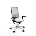 Horna traslack malla blanca bali blanco brazos 3D base aluminio  ruedas 65mm nailon