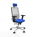 Horna traslack malla blanca bali azul brazos 2D base aluminio cabecero 2D ruedas 65mm engomadas