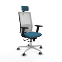 Horna traslack malla blanca bali verde petroleo brazos 2D base aluminio cabecero 2D ruedas 65mm engomadas