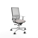 Horna traslack malla blanca similpiel blanco brazos blancos base blanca  ruedas 65mm engomadas