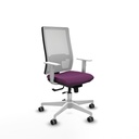 Horna traslack malla blanca similpiel morado brazos blancos base blanca  ruedas 65mm engomadas