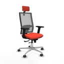 Horna traslack malla gris bali naranja oscuro brazos 2D base aluminio cabecero 2D ruedas 65mm engomadas