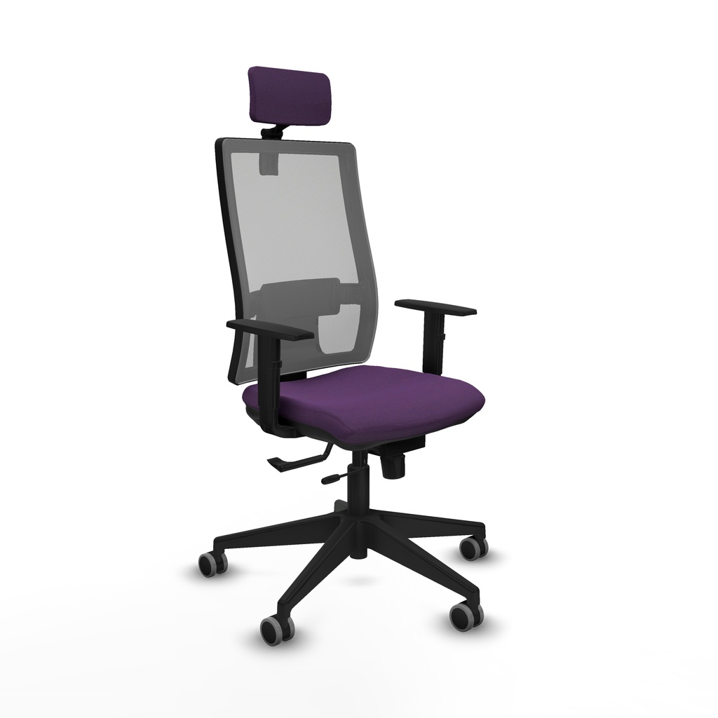 Horna traslack malla gris bali morado brazos 1D base piramidal cabecero 2D ruedas 65mm engomadas