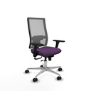 Horna traslack malla gris bali morado brazos 3D base aluminio  ruedas 65mm nailon