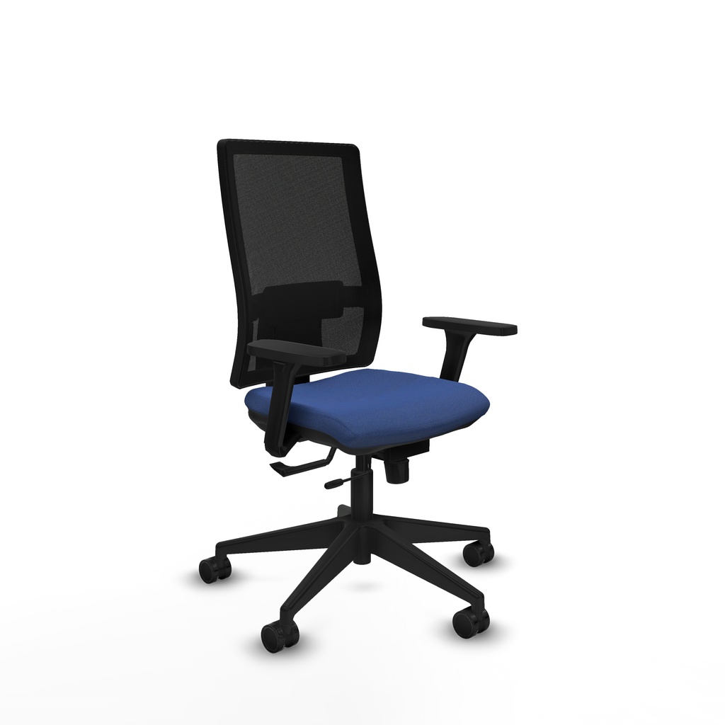 [10STM5B200B3D066N0] Horna traslack malla negra bali azul marino brazos 3D base piramidal  ruedas 65mm nailon