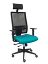 Silla Horna traslack bali turquesa brazos regulables ruedas parqué y cabecero