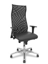 Sillón Albacete malla XL similpiel negro hasta 160kg